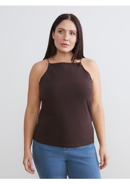 Yeni Sezon Büyük Beden Halter Yaka Kadın Atlet 2'li modelleri