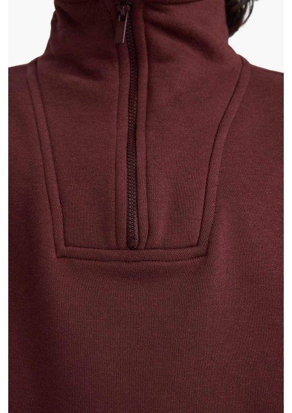 Erkek Çocuk Yarım Fermuarlı İçi Yumuşak Tüylü Sweatshirt G5547A825CW fırsatları