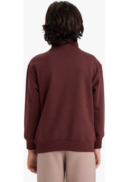 Erkek Çocuk Yarım Fermuarlı İçi Yumuşak Tüylü Sweatshirt G5547A825CW indirimleri