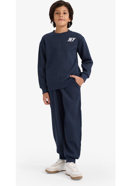 Erkek Çocuk 2'li Takım Baskılı Sweatshirt Eşofman Altı G7180A825CW