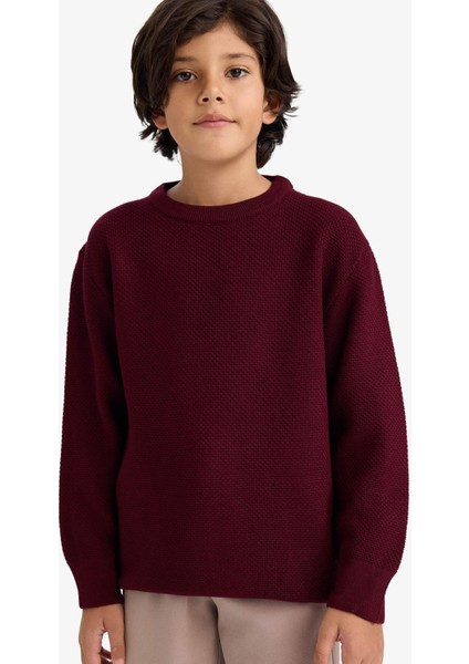 Erkek Çocuk Bisiklet Yaka Triko Kazak G5563A825WN