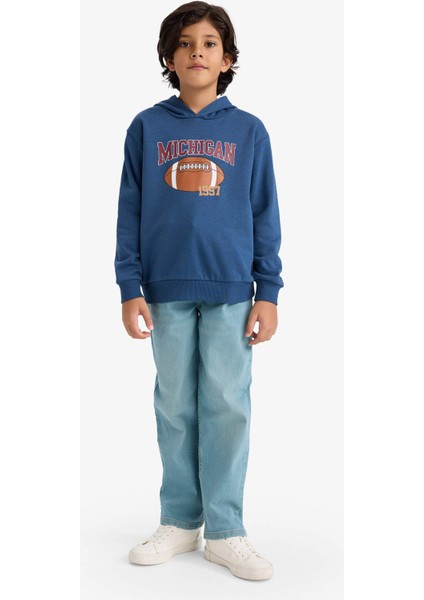 Erkek Çocuk Kapüşonlu Baskılı İçi Yumuşak Tüylü Sweatshirt G5564A825CW fiyatları