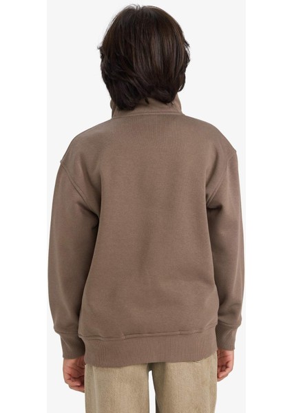 Erkek Çocuk Yarım Fermuarlı İçi Yumuşak Tüylü Sweatshirt G5547A825CW indirimleri