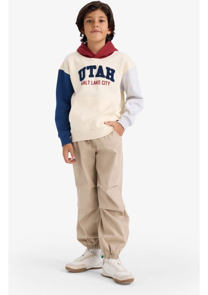 Erkek Çocuk Oversize Geniş Kalıp Kapüşonlu Baskılı İçi Yumuşak Tüylü Sweatshirt G5561A825CW fiyatları