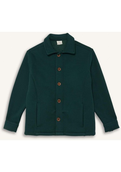 Erkek Çocuk Gömlek Yaka Düğmeli Hırka