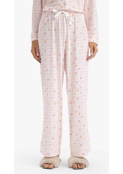 Pijama Takımı Regular Fit Desenli Uzun Kollu Üst Uzun Alt-Fall In LOVE G5777AX25AU indirimleri