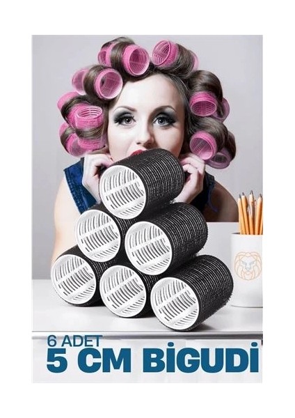 5 cm Bigudi 6 Li Paket