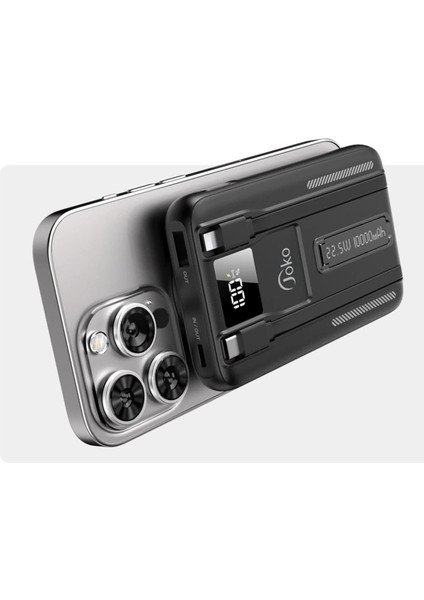Joko J39 10.000 Mah 20W Pd Dahili Kablolu Magsafe Powerbank - Siyah modelleri