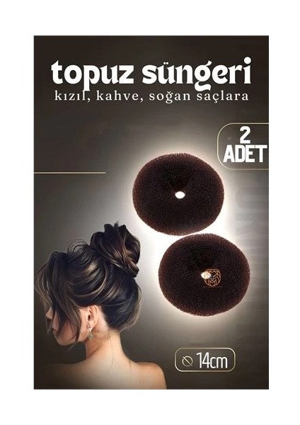 Kahve Saç Topuz Süngeri 2 Adet 14 cm Çap 6 cm Kalınlık fiyatları