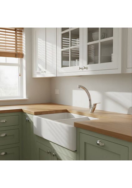 Banora Liza, Krom Kuğu Mutfak Bataryası, Paslanmaz Pirinç Gövde, Su Tasarruflu 360° Döner Musluk fiyatları