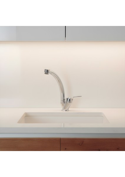 Banora Liza, Krom Kuğu Mutfak Bataryası, Paslanmaz Pirinç Gövde, Su Tasarruflu 360° Döner Musluk indirimleri