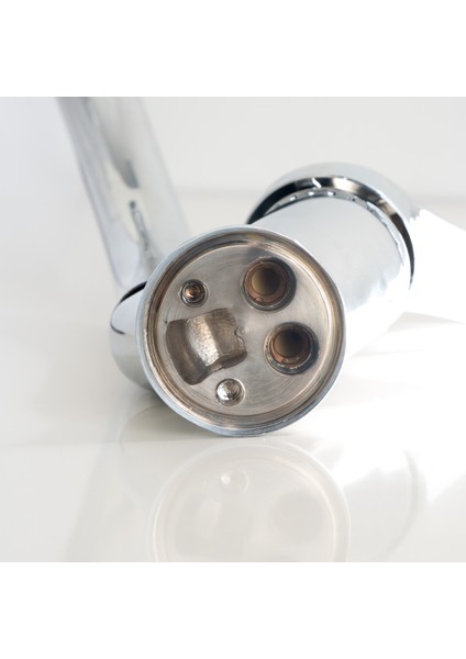 Banora Liza, Krom Kuğu Mutfak Bataryası, Paslanmaz Pirinç Gövde, Su Tasarruflu 360° Döner Musluk