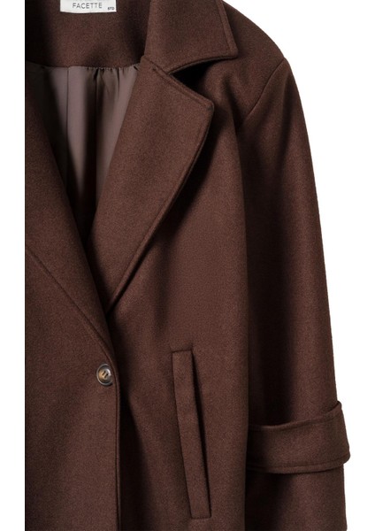 Linea Apoletli Uzun Kaşe Kaban Acı Kahve modelleri