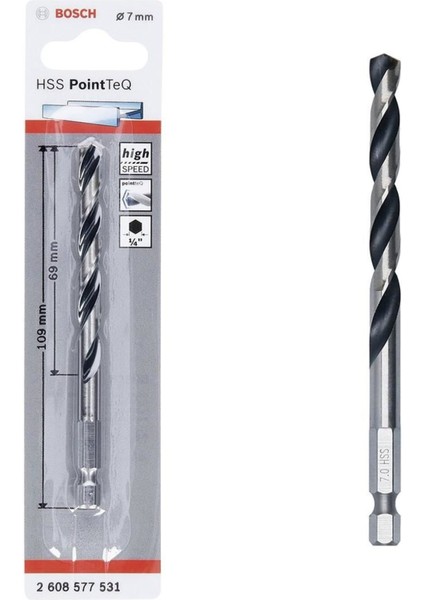 Pointteq Altıgen Şaftlı Hss Matkap Ucu 7 mm