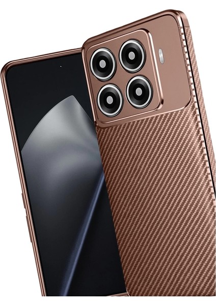 Xiaomi Mi 15T Pro Auto Focus Karbon Kapak - Kahverengi modelleri