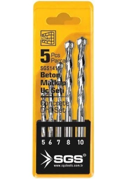 1415 Elmas Beton Matkap Ucu Seti 5 Parça