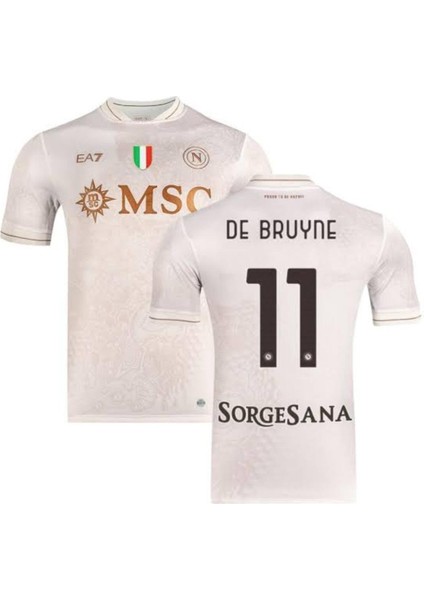Napoli 2025/26 Yeni Sezon Kevın De Bruyne Deplasman Forması (Whitegold)