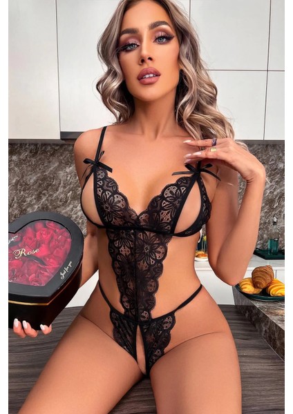 Özel Bölgesi Açık Dantelli Fantazi Babydoll fiyatları