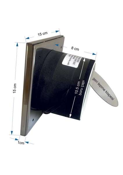 Aspiratör Marin 03, Sessiz, Banyo, Wc, Aspiratörü, Baca Çapı 100 Mm. Geri Tepme Klapeli fiyatları