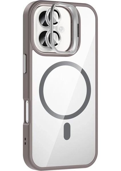 Joko Apple Iphone 16 Remim Lensli Magsafe Standlı Kapak - Titan Gri
