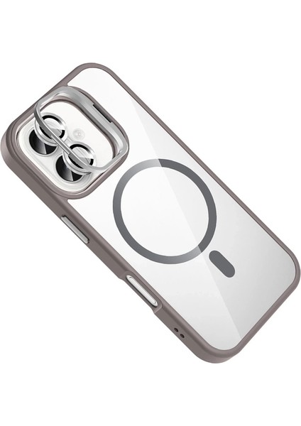 Joko Apple Iphone 16 Remim Lensli Magsafe Standlı Kapak - Titan Gri modelleri
