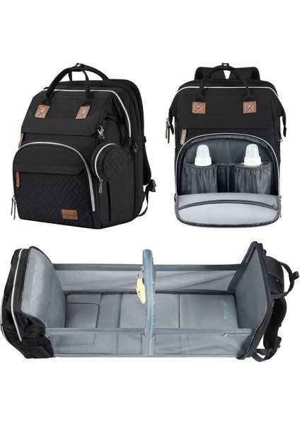 Pureanne Çift Omuz Katlanır Beşik Anti-Sivrisinek Büyük Kapasiteli Anne ve Bebek Çantası (Yurt Dışından) fiyatları