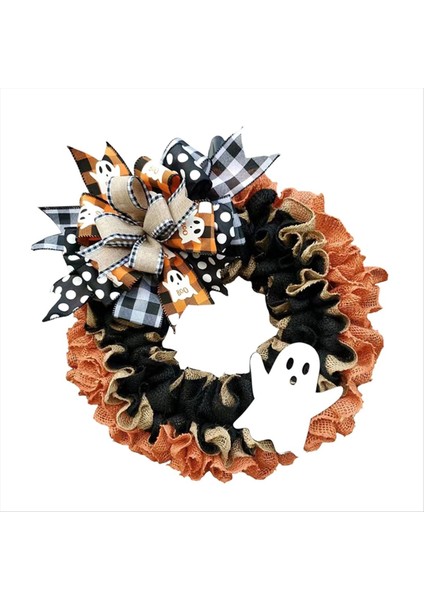 Çuval Bezi Şükran Günü Sonbahar Çelenk Ön Kapı Çiftlik Çelenk Balkabağı Çelenk Bows Dekoru Hasat Için Dekor (Yurt Dışından)