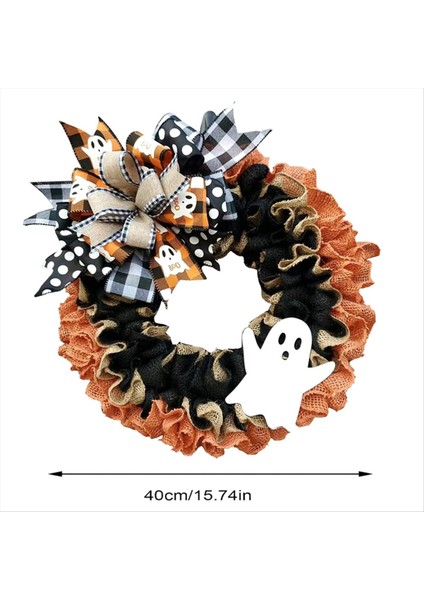 Çuval Bezi Şükran Günü Sonbahar Çelenk Ön Kapı Çiftlik Çelenk Balkabağı Çelenk Bows Dekoru Hasat Için Dekor (Yurt Dışından) indirimleri