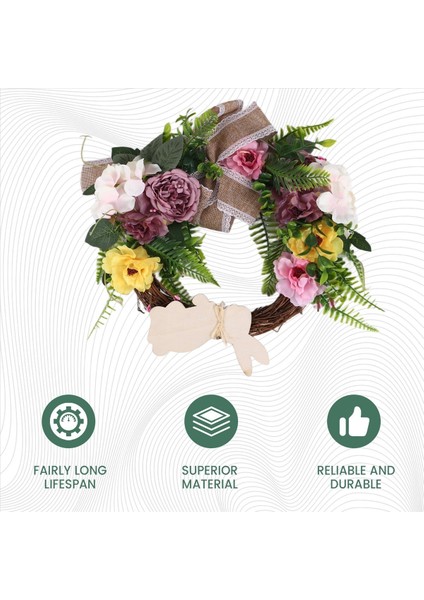 Paskalya Tavşan Ön Kapı Çelenk Ön Kapı Paskalya Tavşanı Butt Şekli Çelenk Duvar Dekor Bahar Çelenk Dekorasyon (Yurt Dışından) fırsatları