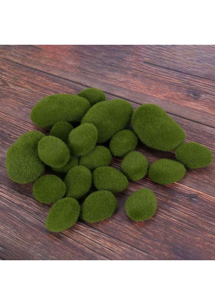80 Parçalar 2 Boyutlar Yapay Yosun Kayaları Dekoratif Yeşil Yosun Kapalı Taşlar (Yurt Dışından) fırsatları