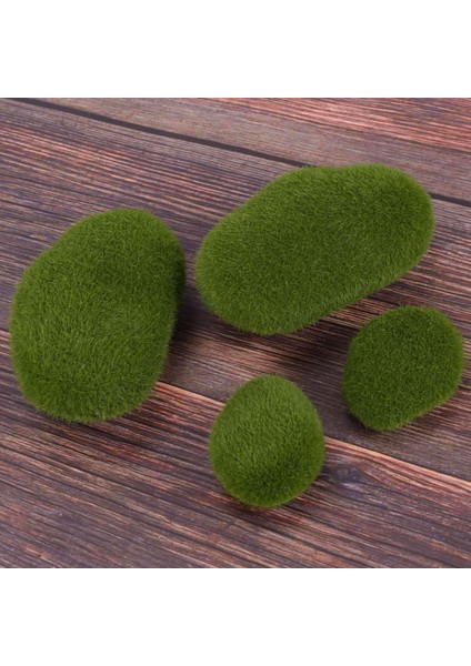 80 Parçalar 2 Boyutlar Yapay Yosun Kayaları Dekoratif Yeşil Yosun Kapalı Taşlar (Yurt Dışından) indirimleri