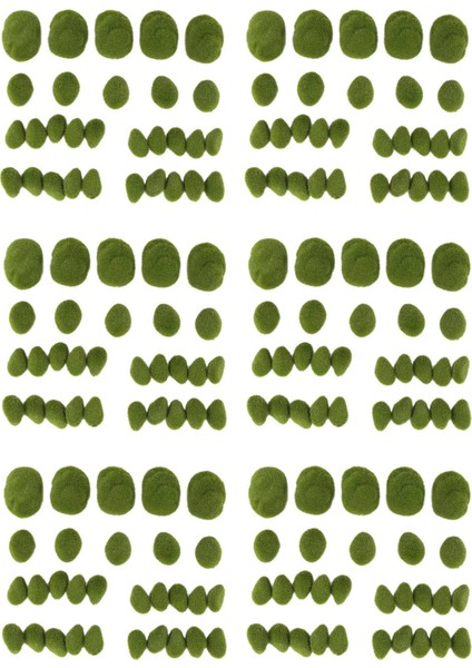180PCS 3 Boyutunda Yapay Yosun Kayaları Dekoratif Yeşil Yosun Topları Çiçek Aranjmanları Için Bahçeler ve Işçilik (Yurt Dışından)
