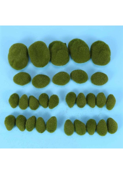 180PCS 3 Boyutunda Yapay Yosun Kayaları Dekoratif Yeşil Yosun Topları Çiçek Aranjmanları Için Bahçeler ve Işçilik (Yurt Dışından) indirimleri