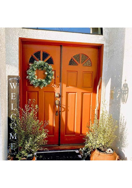 2x Okaliptüs Çelenk Çiftlik Evi Dekoru Yeşil Çelenk Ön Kapı Çiftliği Yapay Çelenk Ilkbahar Yaz Yeşillik Çelenk (Yurt Dışından) modelleri