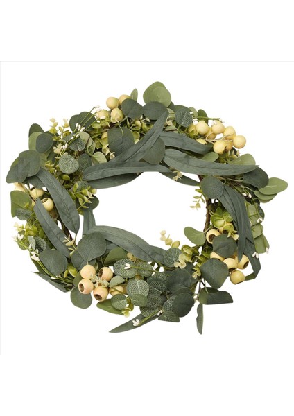 Ön Kapı Için 20 Inç Çelenk Ön Kapı Için Bahar Çelenkleri Için Yeşil Okaliptüs Çelenk Kır Çiçekleri ile Çelenk (Yurt Dışından) fiyatları