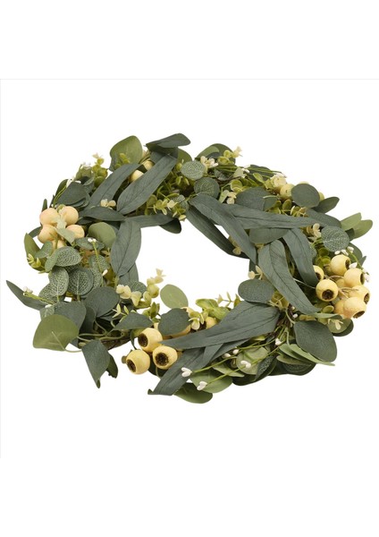 Ön Kapı Için 20 Inç Çelenk Ön Kapı Için Bahar Çelenkleri Için Yeşil Okaliptüs Çelenk Kır Çiçekleri ile Çelenk (Yurt Dışından) modelleri