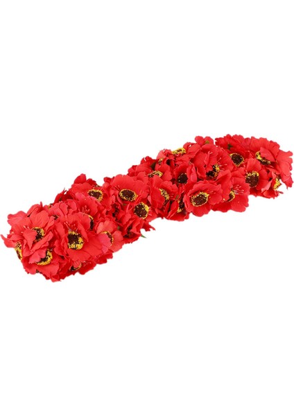 Yüksek Kaliteli Ipek Haşhaş Camellia 5cm 120PCS Yapay Çiçekler Mısır Haşhaş El Yapımı Küçük Düğün Dekorasyonu （kırmızı） (Yurt Dışından) modelleri