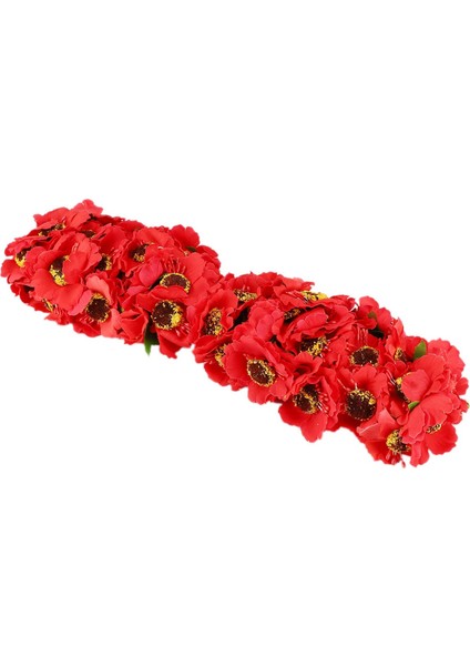 Yüksek Kaliteli Ipek Haşhaş Camellia 5cm 120PCS Yapay Çiçekler Mısır Haşhaş El Yapımı Küçük Düğün Dekorasyonu （kırmızı） (Yurt Dışından) fırsatları