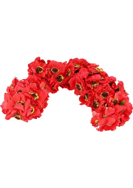 Yüksek Kaliteli Ipek Haşhaş Camellia 5cm 120PCS Yapay Çiçekler Mısır Haşhaş El Yapımı Küçük Düğün Dekorasyonu （kırmızı） (Yurt Dışından) indirimleri