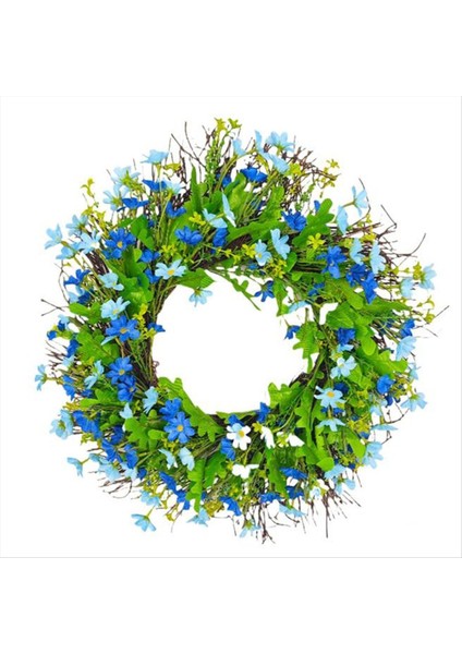 Bahar Çelenk Ön Kapı Yapay Yay Ön Kapı Çelenk Parlak Renk Kır Çiçeği Çelenk Sundurma Şömine (Yurt Dışından)