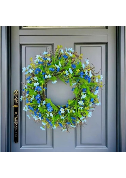 Bahar Çelenk Ön Kapı Yapay Yay Ön Kapı Çelenk Parlak Renk Kır Çiçeği Çelenk Sundurma Şömine (Yurt Dışından) indirimleri