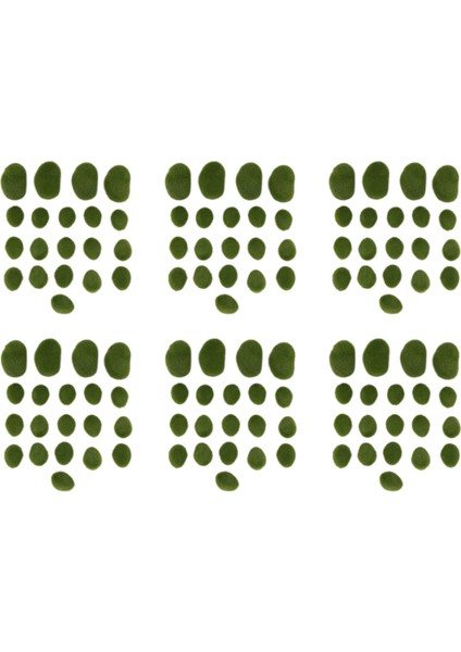 120 Parçalar 2 Boyutlar Yapay Yosun Kayaları Dekoratif Yeşil Yosun Kapalı Taşlar (Yurt Dışından)