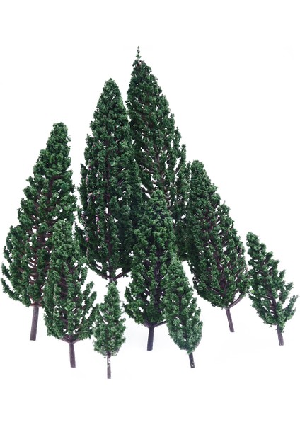 10PCS 1 9 Inç - 6 3 Inç Tren Seti Manzara Modeli Piramidal Ağaçlar Ölçekli 1/50 (Yurt Dışından)