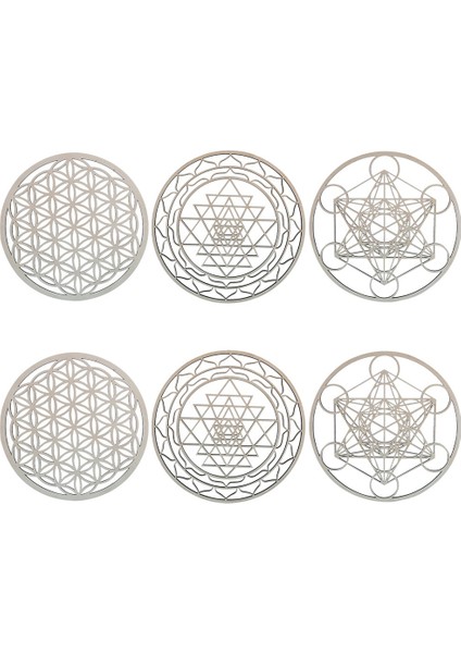 6pcs/set Kutsal Jeomtry Duvar Sanatı Ahşap Duvar Sanatı Kutsal Geometri Sanatı Heykel Ev Dekor Için Duvar Süslemeleri (Yurt Dışından)