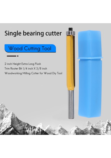 2 Inç Yükseklik Ekstra Uzun Floş Trim Yönlendirici Bit 1/4 Inç x 3/8 Inç Ahşap Freze Kesici Ahşap Dıy Aracı (Yurt Dışından) fırsatları