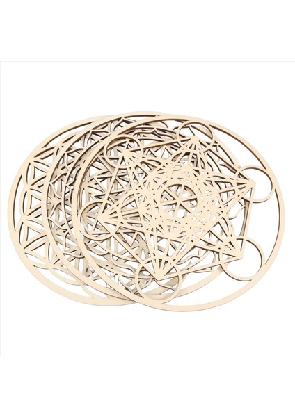 3pcs/set Kutsal Jeomtry Duvar Sanatı Ahşap Duvar Sanatı Kutsal Geometri Sanatı Heykel Ev Dekor Için Duvar Süslemeleri (Yurt Dışından)