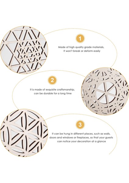 3pcs/set Kutsal Jeomtry Duvar Sanatı Ahşap Duvar Sanatı Kutsal Geometri Sanatı Heykel Ev Dekor Için Duvar Süslemeleri (Yurt Dışından) fiyatları