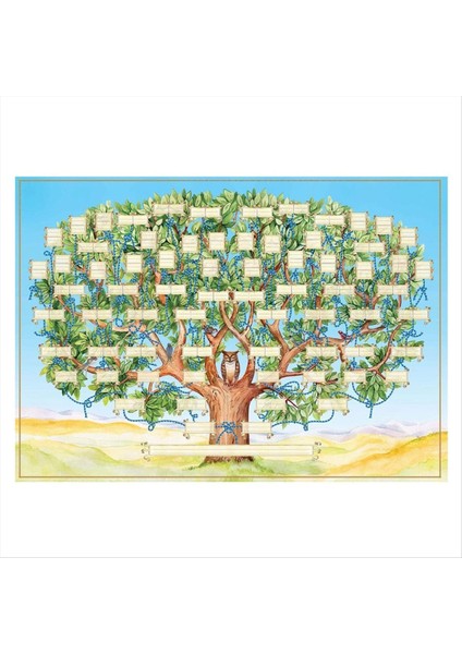 Dolduracak Aile Ağacı Grafiği - Boş Ancestry Grafiği 6 Nesil Doldurulabilir Şecere Şecere Salon (Yurt Dışından) fiyatları