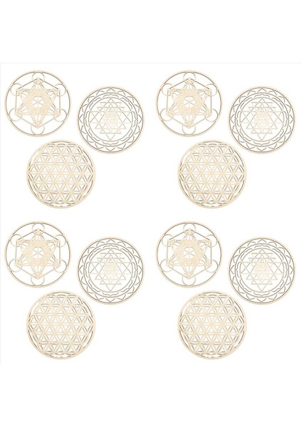 12PCS/SET Kutsal Jeomtry Duvar Sanatı Ahşap Duvar Sanatı Kutsal Geometri Sanatı Heykel Ev Dekor Için Duvar Süslemeleri (Yurt Dışından)
