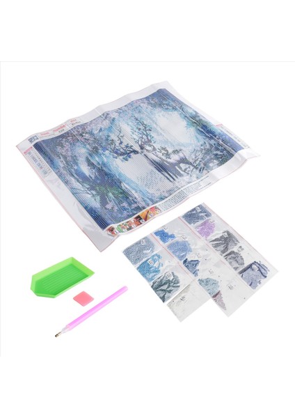 Dıy 5d Resim Rhinestone Elmas Nakış Resimleri Resimler Sanat El Sanatları Ev Duvar Dekoru- Elk Evi (Yurt Dışından)